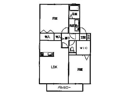 セジュール A棟(2LDK/1階)の間取り写真