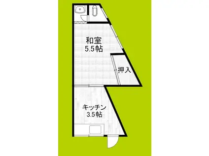 エル東三国(1DK/3階)の間取り写真