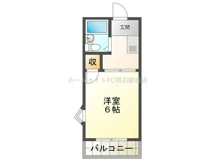 メゾンアカシ(1K/3階)の間取り写真