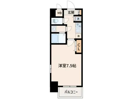 アドバンス新大阪VIビオラ(1K/11階)の間取り写真