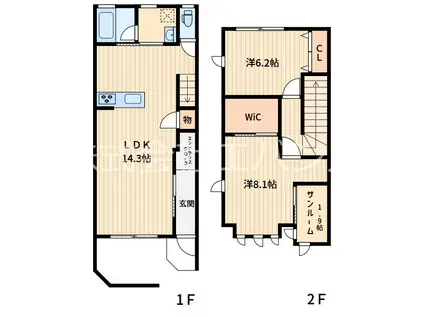 YES MORE II(2LDK/1階)の間取り写真