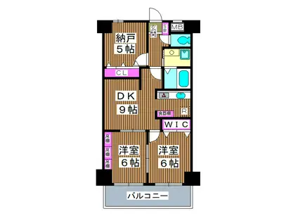 ライオンズマンション板橋(2SDK/4階)の間取り写真