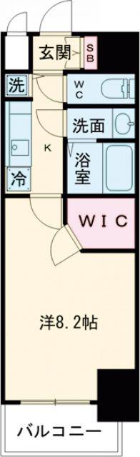 S-RESIDENCE四日市市堀木AMANTE(1K/7階)の間取り写真