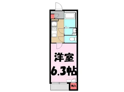 中野上鷺宮(1K/2階)の間取り写真