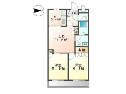 SPERANZE(2LDK/3階)の間取り写真