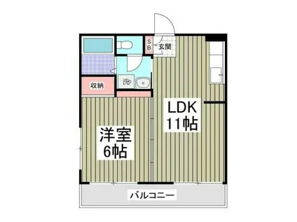 スペースラパン(1LDK/2階)の間取り写真