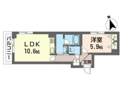 アーバングレイス(1LDK/3階)の間取り写真
