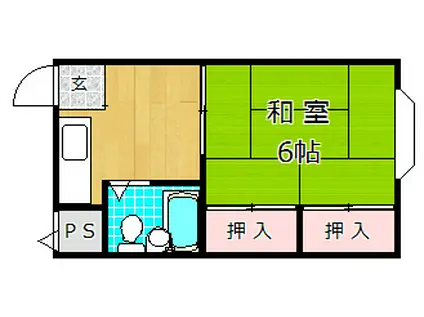 CLEAR HOSHIGAOKA II(1K/3階)の間取り写真