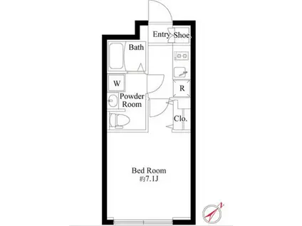 ハーモニーグラシア代々木(1K/5階)の間取り写真