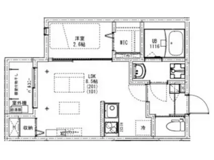 KEIAI RESIDENCE 新柏(1LDK/2階)の間取り写真