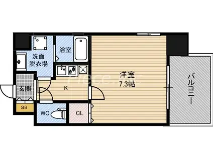 CASSIA福島駅前(1K/5階)の間取り写真