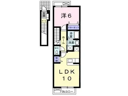 メゾン ベル(1LDK/2階)の間取り写真