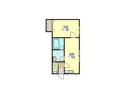 シャイネン(1LDK/2階)の間取り写真