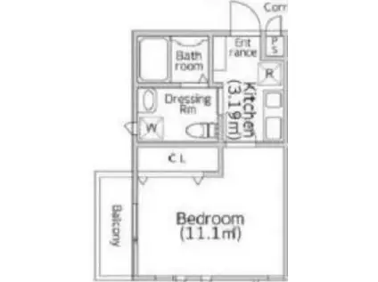 FRAGARIA-E(1K/3階)の間取り写真