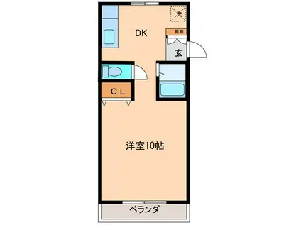 さくら館(1DK/1階)の間取り写真