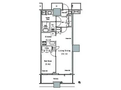 ザ 東京タワーズ ミッドタワー(1LDK/11階)の間取り写真