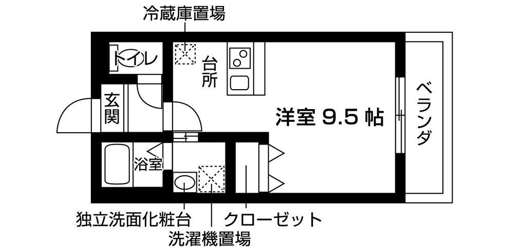 NAGEOIRE堺市中区土師町計画(ワンルーム/3階)の間取り写真
