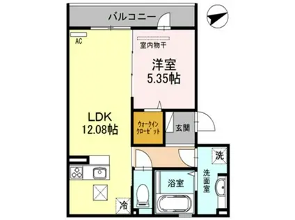 D-ROOM久吉(1LDK/2階)の間取り写真