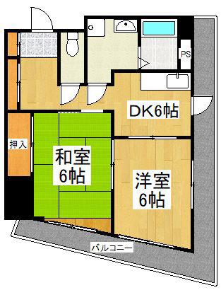 メゾン協和(2DK/3階)の間取り写真