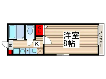 みやけハウス(1K/1階)の間取り写真