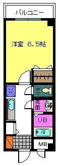 ラポール(1K/3階)の間取り写真