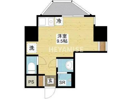 デ・クメール中川(ワンルーム/10階)の間取り写真