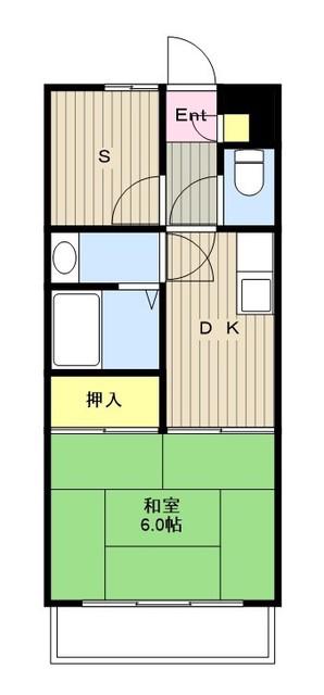 メゾンド来夢(1SDK/1階)の間取り写真