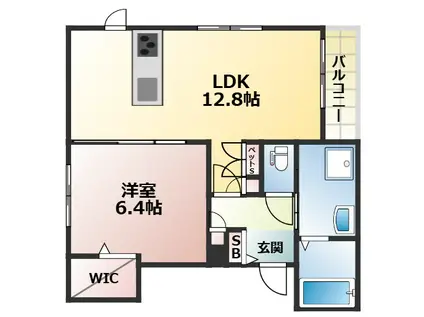 MAISON LIEN PREMIERE MIDORIBASHI(1LDK/2階)の間取り写真