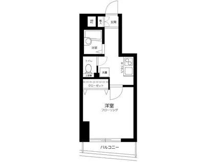 ヴェルステージ神田(1K/5階)の間取り写真