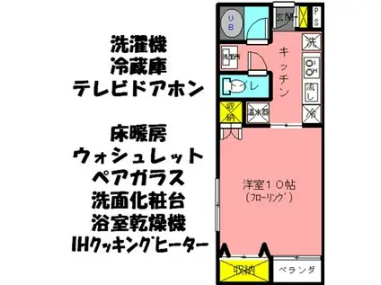 コンパイル(1K/1階)の間取り写真