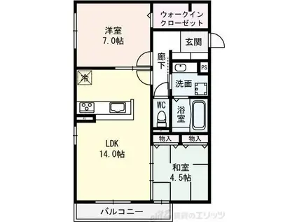 LA FOREST(2LDK/3階)の間取り写真
