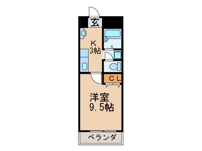 COMODO MOTOYAMA(1K/1階)の間取り写真