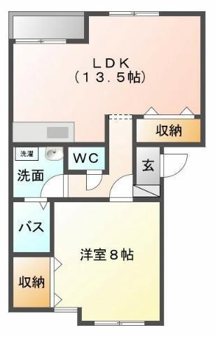 サニーコート(1LDK/2階)の間取り写真