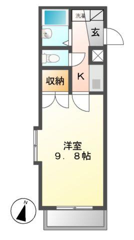 シティライフ池下(1K/1階)の間取り写真