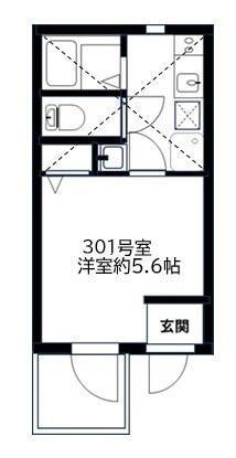 リーヴェルポート横浜英町テルツァ(1K/3階)の間取り写真