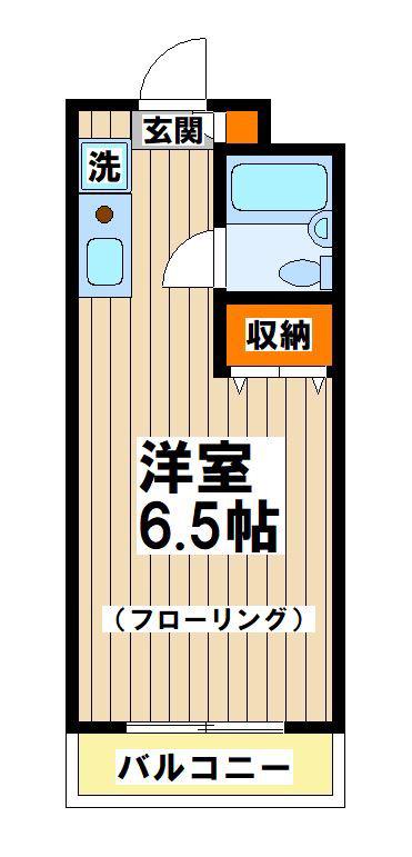 ウィスタリア西荻(1K/4階)の間取り写真