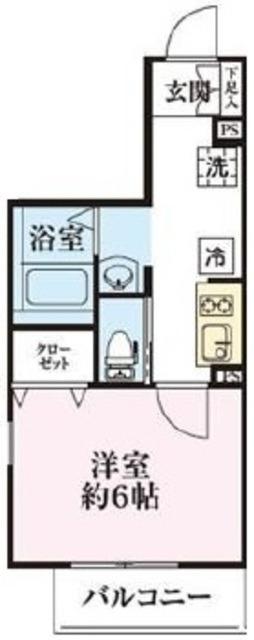 エルスタンザ東綾瀬(1K/1階)の間取り写真