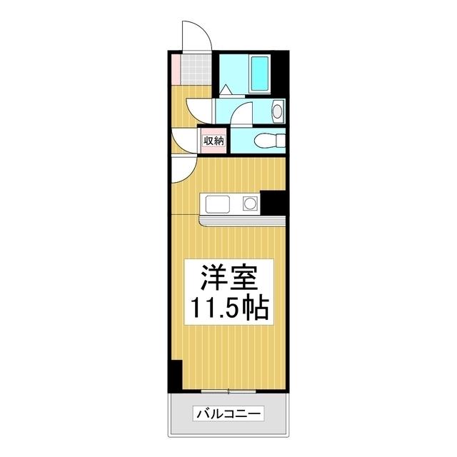 プチモンド諏訪レイク (1K/3階)の間取り写真