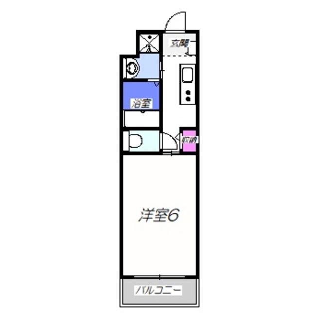 メビウス三宝レジデンス(1K/1階)の間取り写真