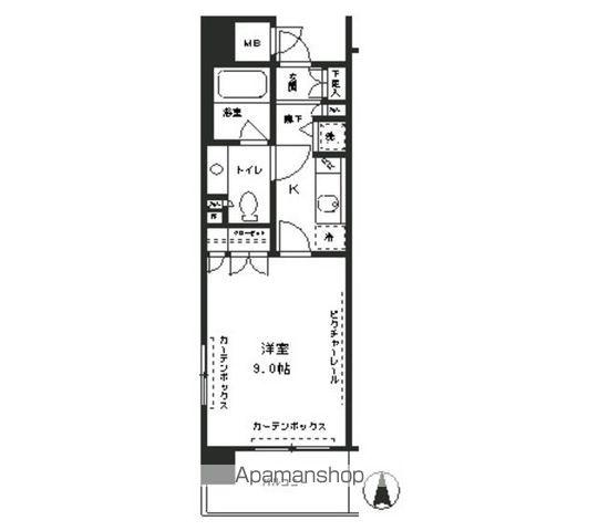 クラッサ元住吉(1K/1階)の間取り写真