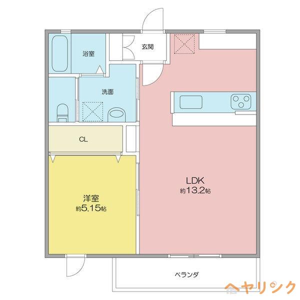 ARTE MUR(1LDK/2階)の間取り写真