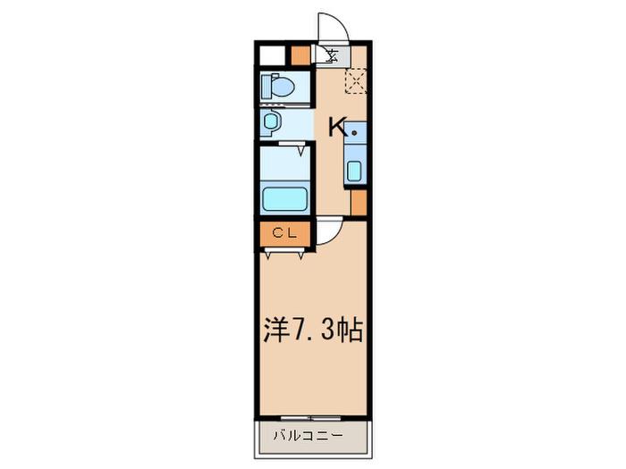 名古屋七条エンブルコート(1K/4階)の間取り写真