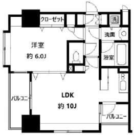 モナーク新中野ステーションプラザ(1LDK/8階)の間取り写真