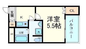 MY江之子島マンション(1K/4階)の間取り写真