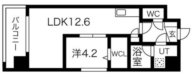ルミエール光町III(1LDK/7階)の間取り写真