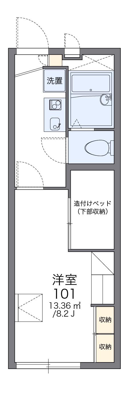 レオパレス夢未来(1K/1階)の間取り写真
