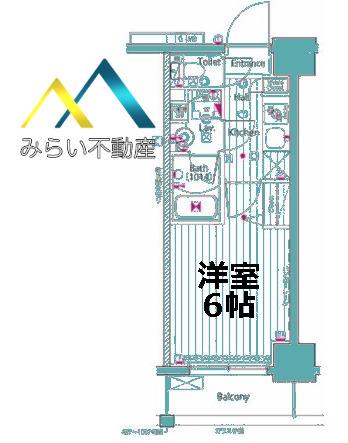 ガーラ・ステーション東神奈川(1K/10階)の間取り写真