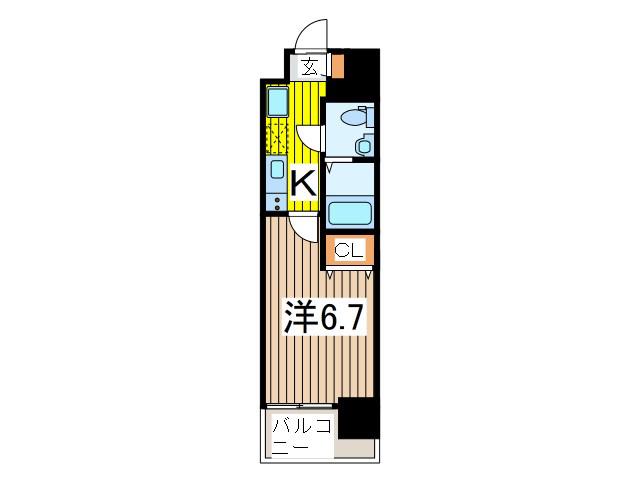 アルファコート西川口23(1K/9階)の間取り写真