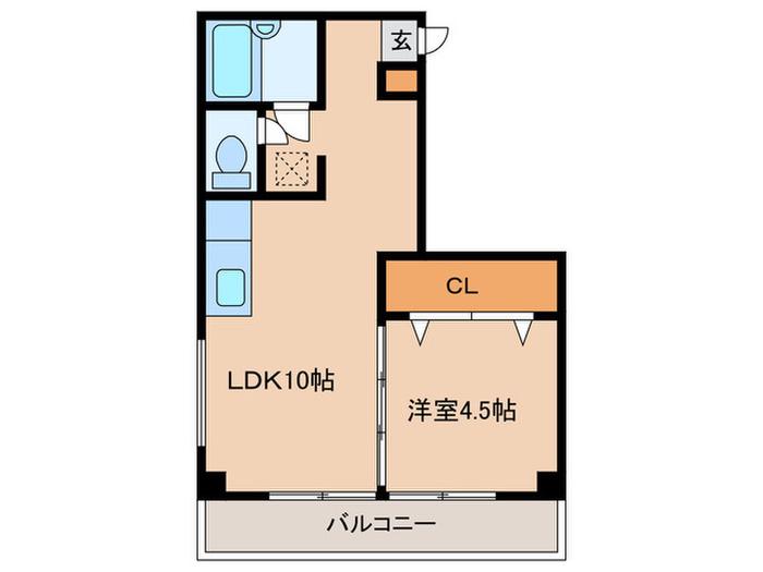ハイムTOMO(1LDK/2階)の間取り写真