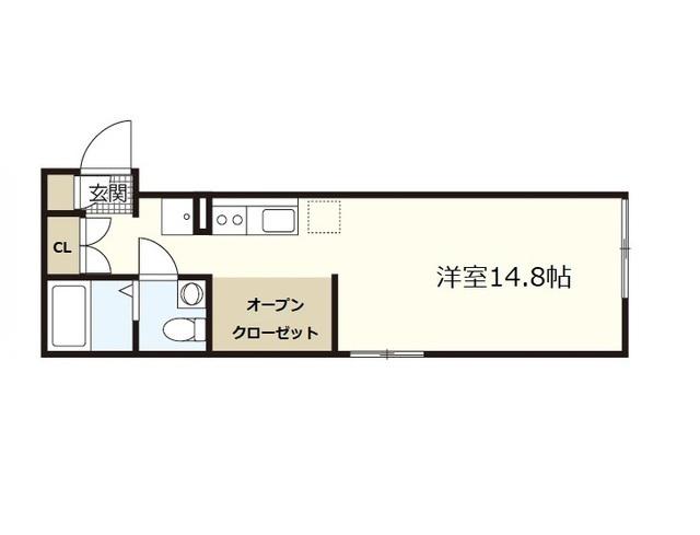 COLLINA牛田新町(ワンルーム/2階)の間取り写真